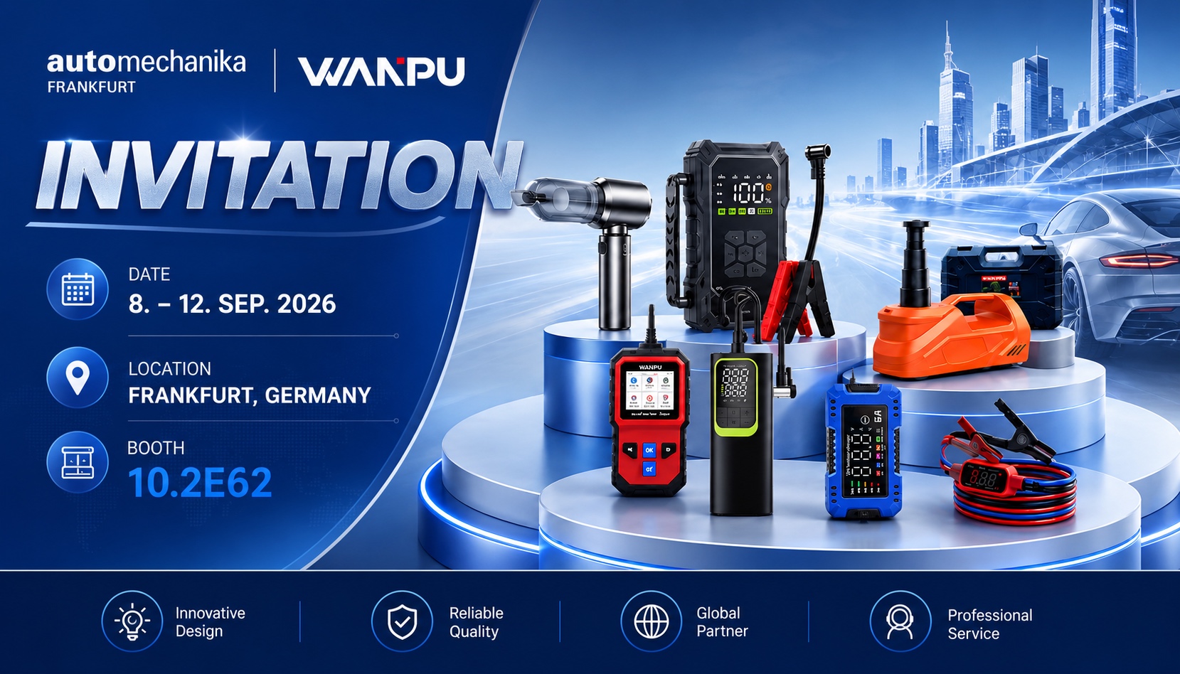 WANPU Official Invitation — Automechanika Frankfurt 2026, Booth 10.2E62