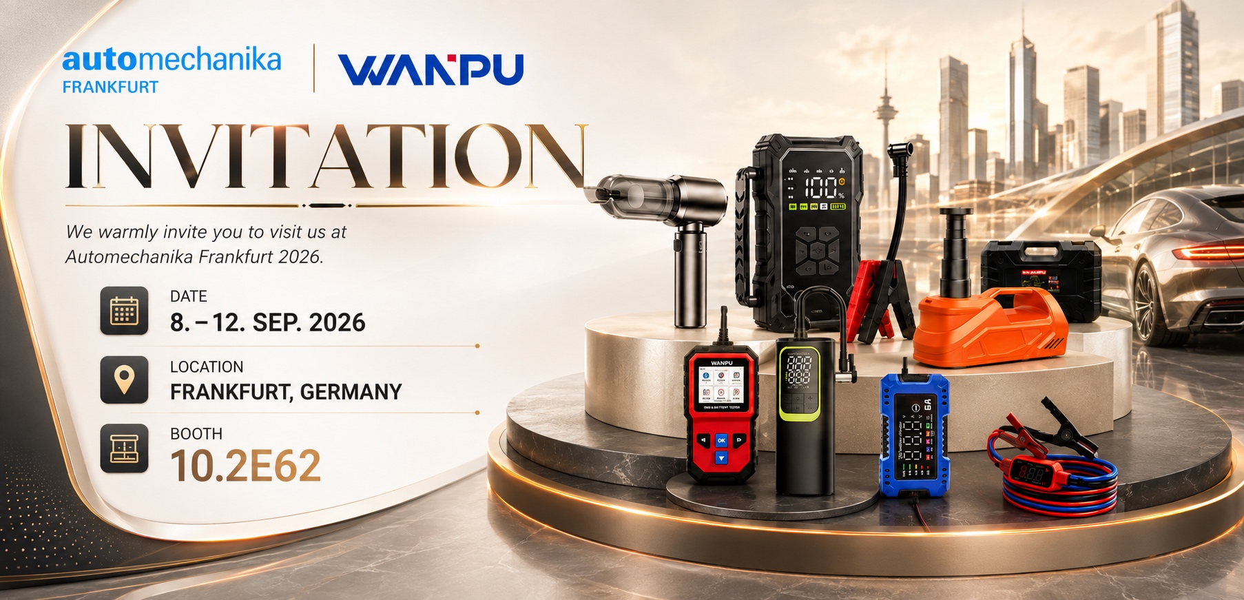 WANPU Official Invitation — Automechanika Frankfurt 2026, Booth 10.2E62