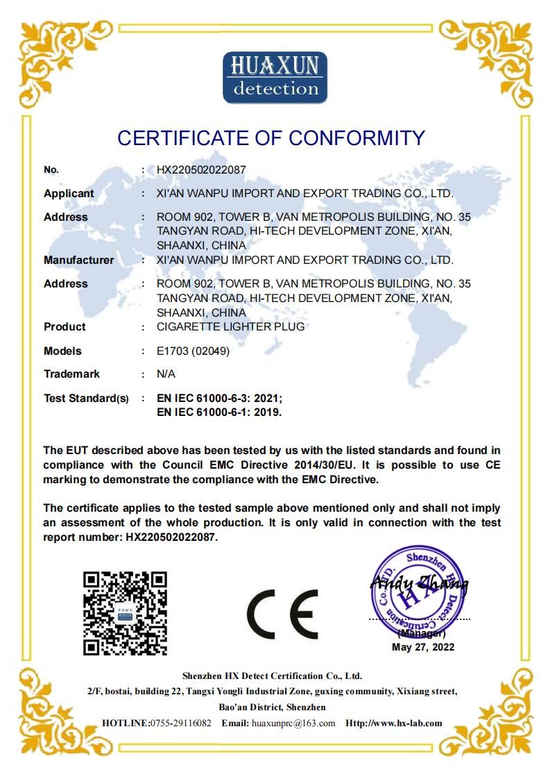 CE Certificate