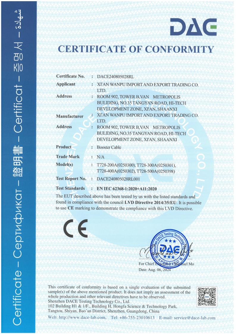 LVD Certificate